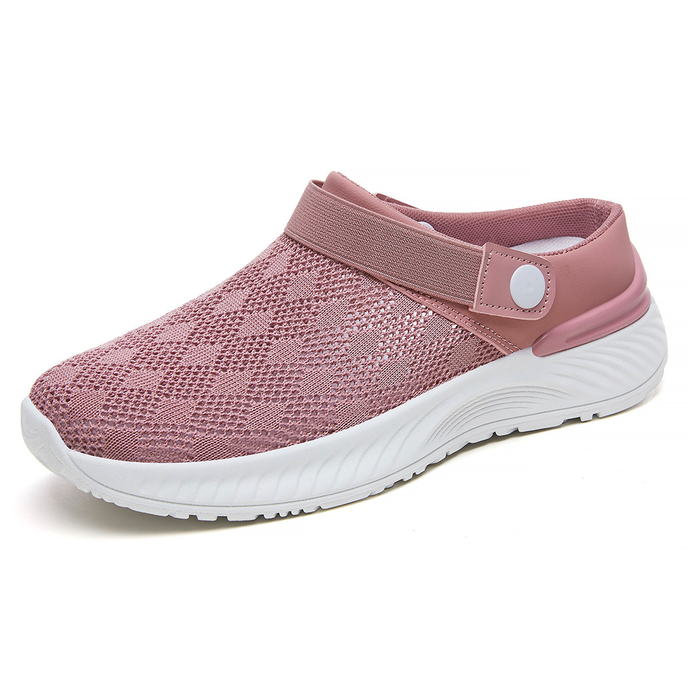 Customized summer breathable slippers, soft soles for lazy people, one-step mom shoes, cross-border wholesale casual shoes, single shoes Item Picture