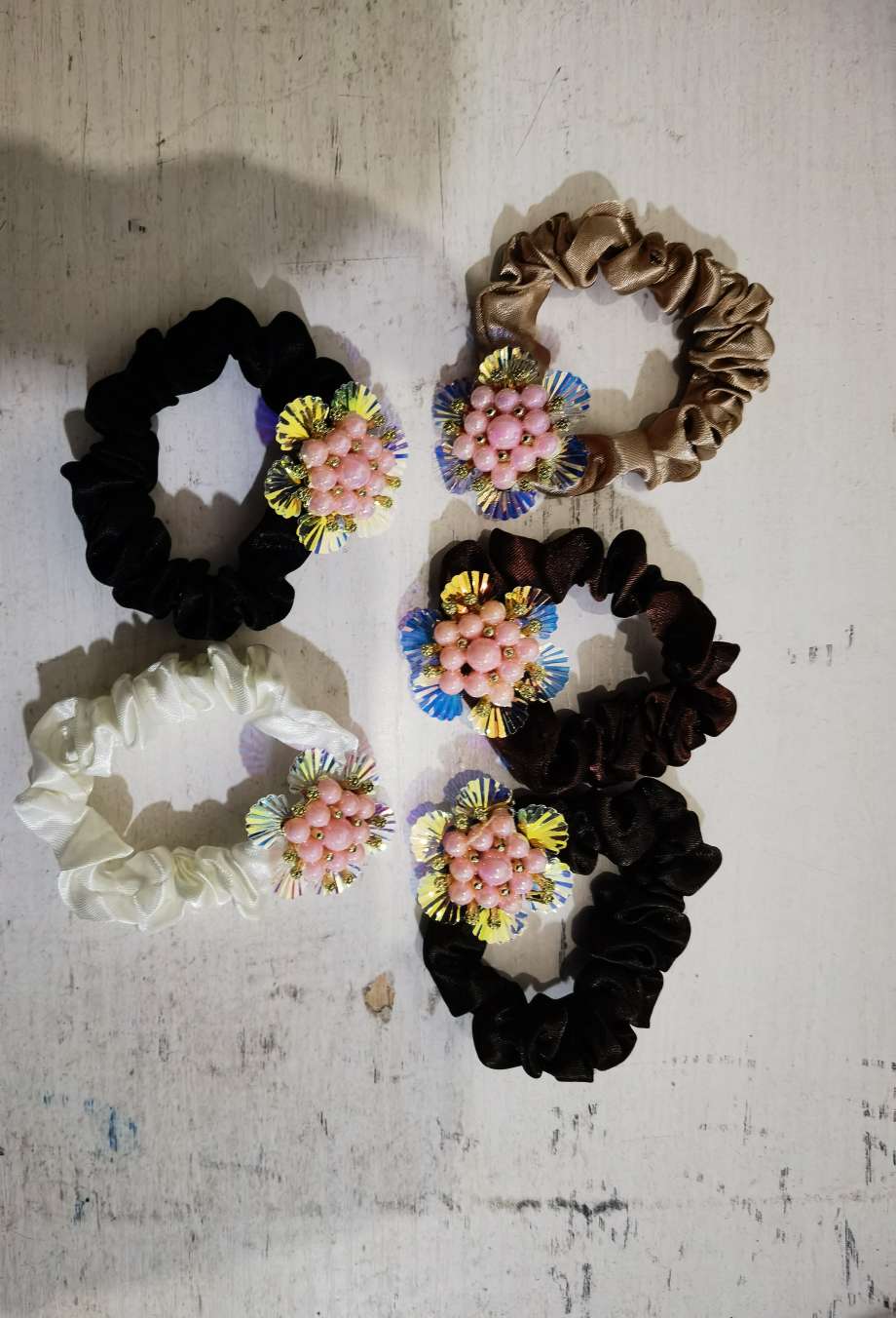 时尚发圈头绳大肠发圈方巾发饰品少女简约百搭发饰头饰配件大肠发圈方巾发圈细节图