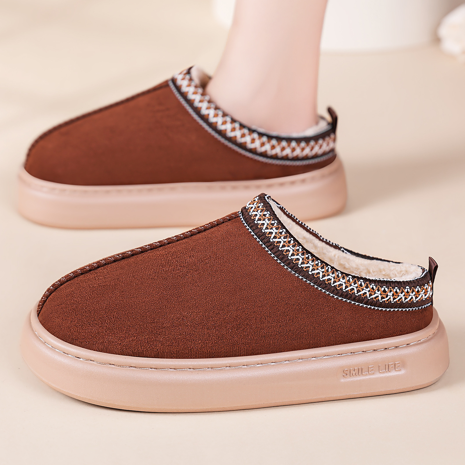 New women's shoes, cotton shoes for women, winter with added fleece and thickened, large-sized cross-border, warm and fashionable, versatile ankle boots details Picture