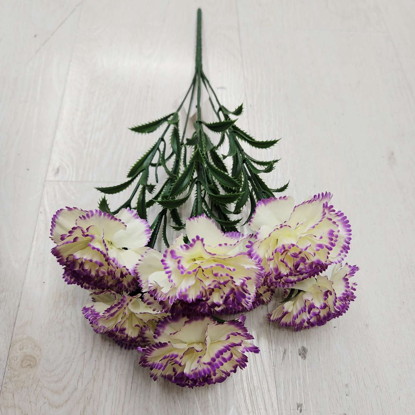 7-head woolen fabric carnation office simulation garden rose pole torch carnival night guide, electroplated crochet bouquet decoration detail image 2