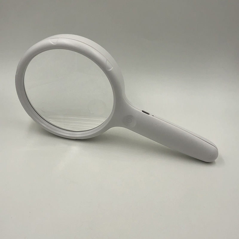 Charging TS108-20L magnifying glass, diameter 108mm, high-definition reinforced acrylic lens, LED light, three-level brightness, with light, magnifying glass, card-type magnifying glass, super magnifying glass Item Picture