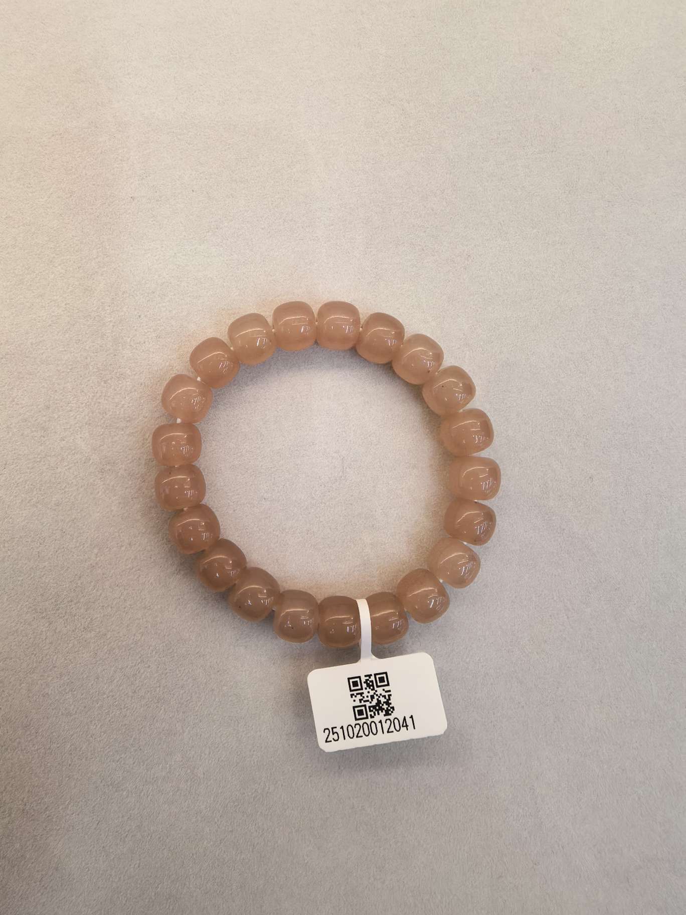 天然料藕粉玉老型手串女款单圈玉石手链珠宝礼物小众饰品女 