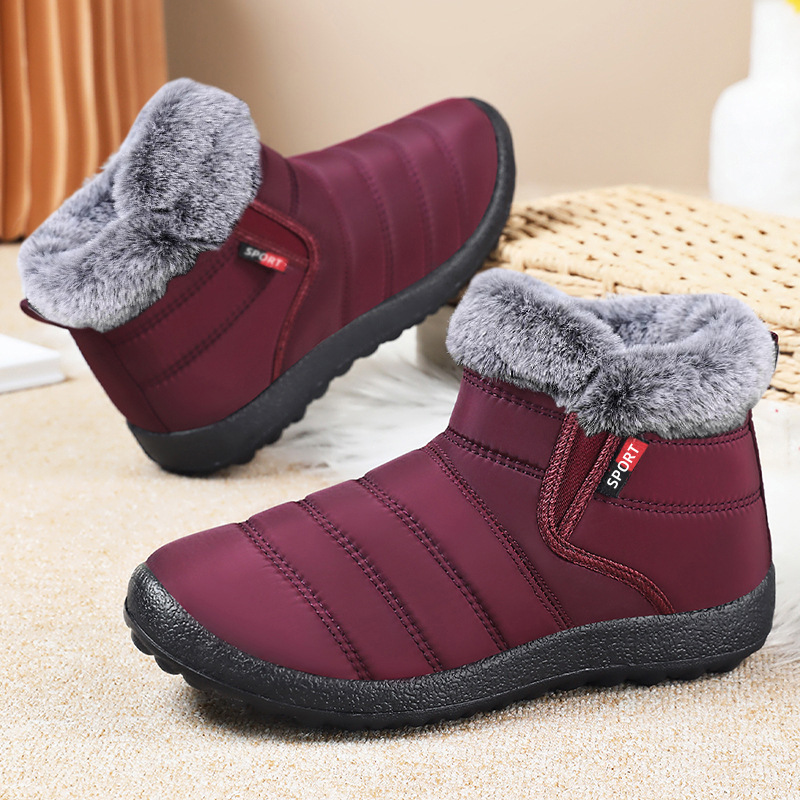 Women's cotton shoes, winter fleece and thickened cotton boots, new cross-border cold-proof and warm snow boots, versatile and casual women's boots Specification drawing