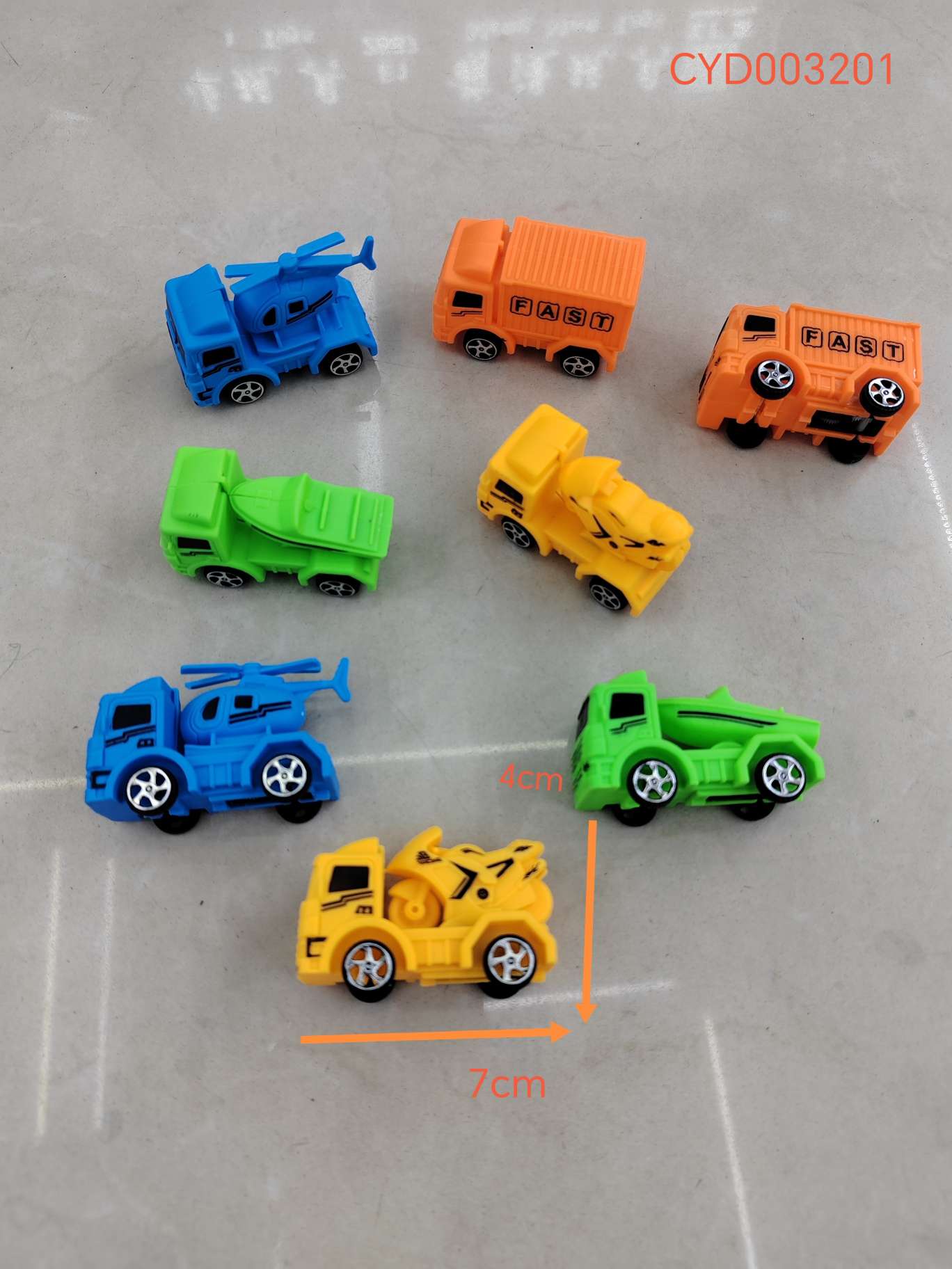 混色回力工程车