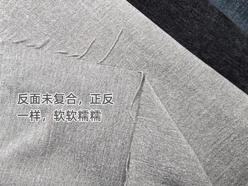 Double-sided colored woven Chenille fabric sofa and pillow fabric manufacturer, high-end composite fabric thickened solid color detail image 4