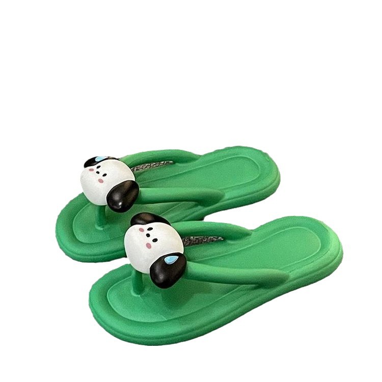 Anti-slip home soft-soled bathroom herd-shaped slippers eva anti-odor, comfortable to step on, women's summer outerwear flip-flops Item Picture