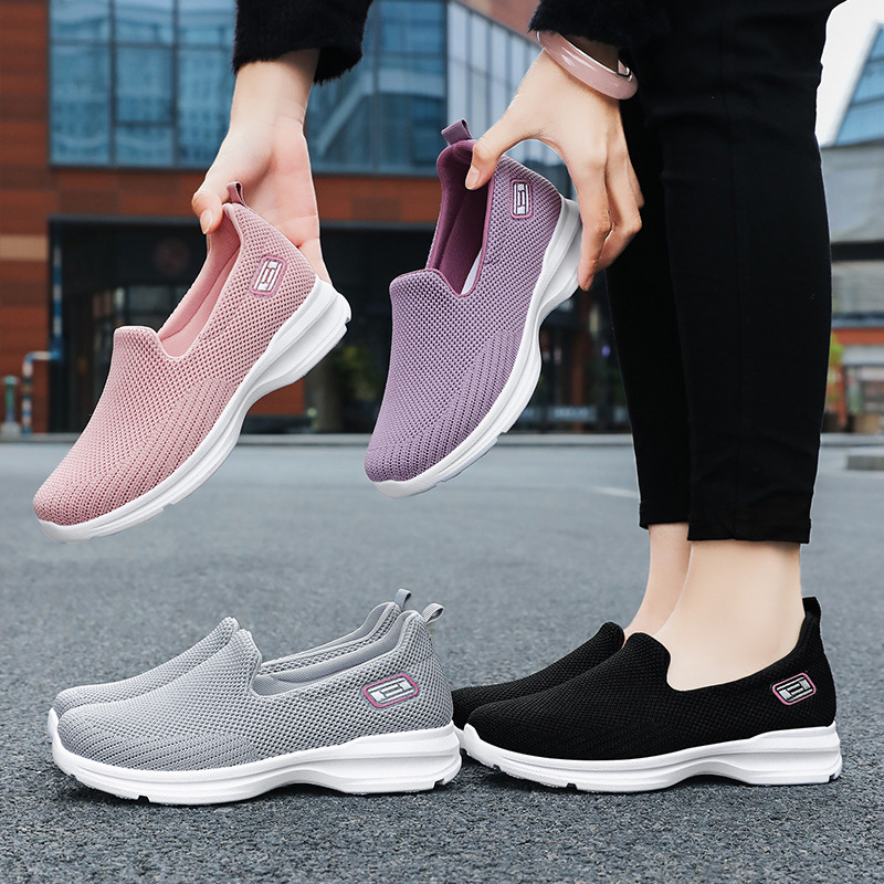 Kangtai Shoe Factory's 2025 autumn edition women's shoes cross-border temu consignment, casual, breathable, one-step mom shoes Specification drawing