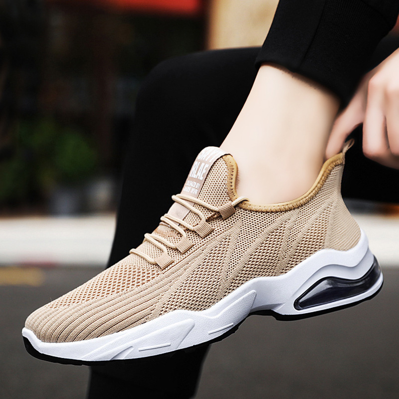 Custom-made men's shoes, new trendy shoe manufacturer, straight hair soft-soled running shoes, Feizhui air-cushioned men's shoes, casual sports shoes for men Application Scenario
