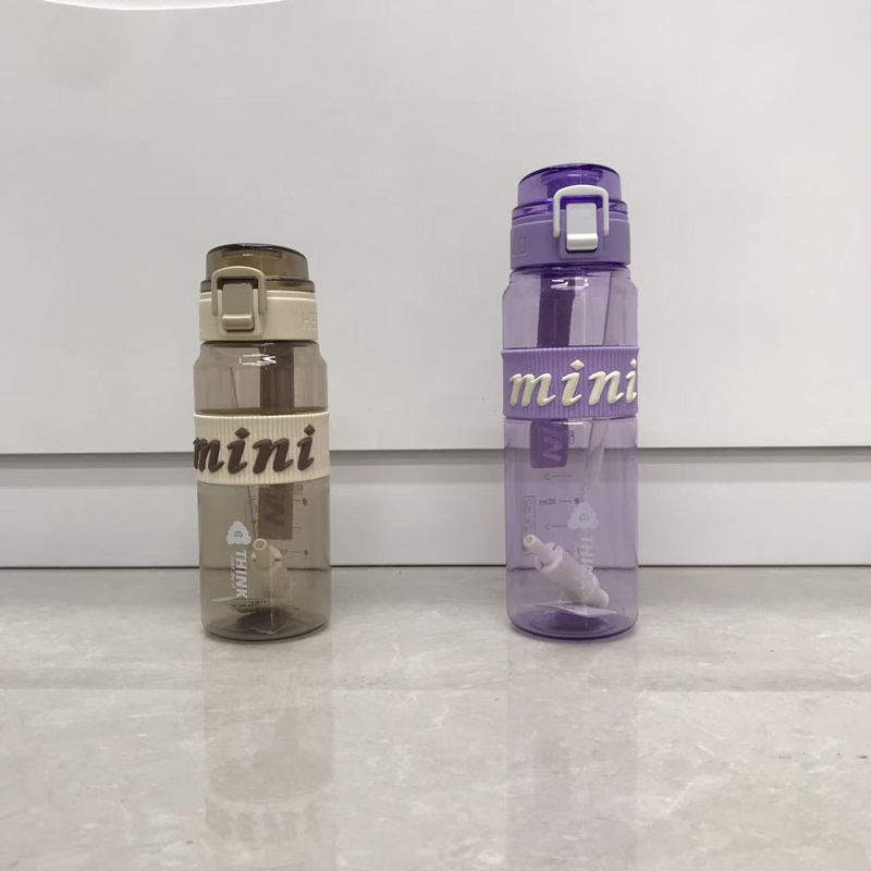 「mini撞色吸管水杯 便携防漏高颜值随手杯 多色简约学生通勤饮水杯」详情3