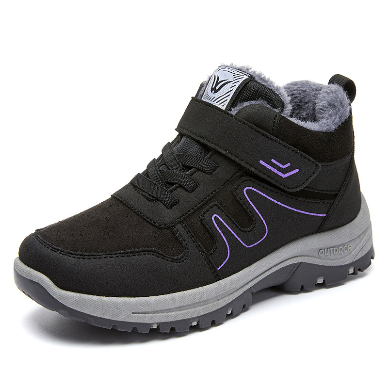 Women's walking shoes 2025 Winter new style snow boots cross-border consignment, women's boots with fleece and thickened short boots, warm mom shoes Item Picture