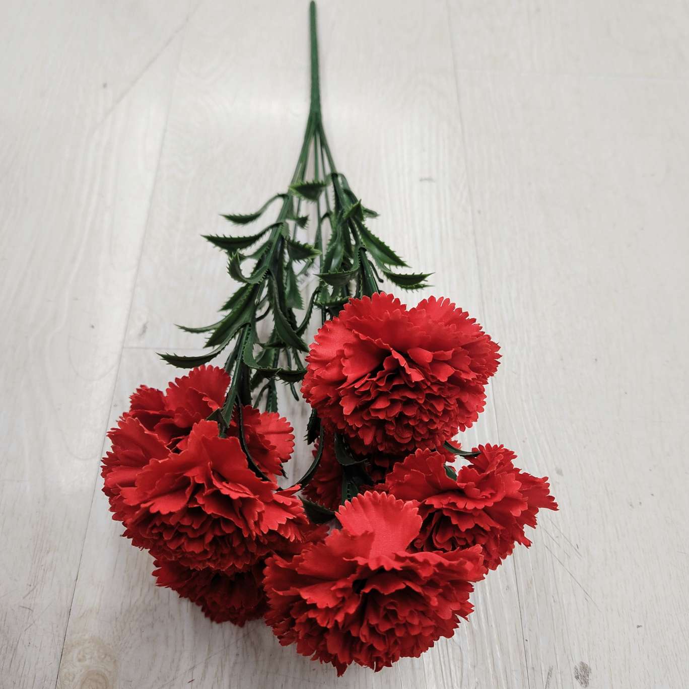7-head woolen fabric carnation office simulation garden rose pole torch carnival night guide, electroplated crochet bouquet decoration detail image 4