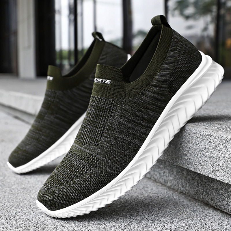 New men's casual single shoes are versatile and breathable. The flying mesh surface shoes are comfortable to wear with one foot. Dad shoes are available for delivery Specification drawing