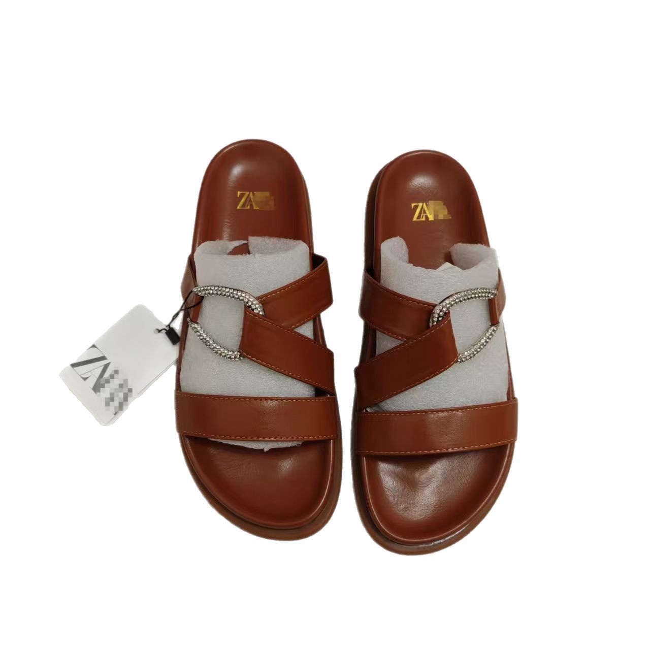 【 Customized Box Addition 】 Direct sales and wholesale of the international version of AliExpress's best-selling ZA original single-loop flat-bottomed flip-flops from the manufacturer Item Picture