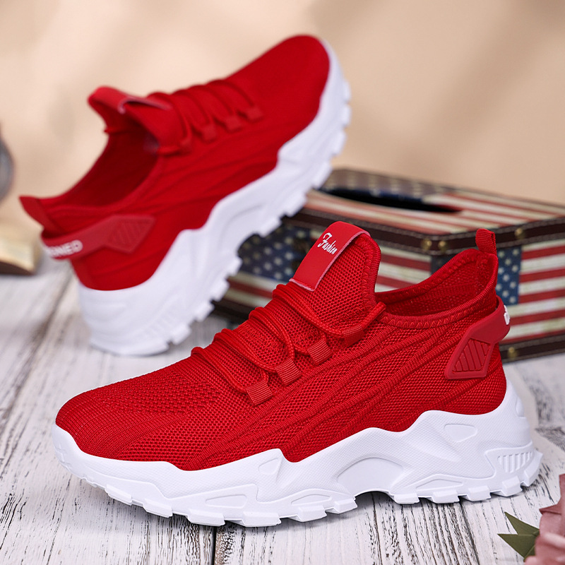 Women's shoes, versatile autumn new casual breathable single shoes, cross-border trade thick-soled sports shoes, women's running shoes details Picture