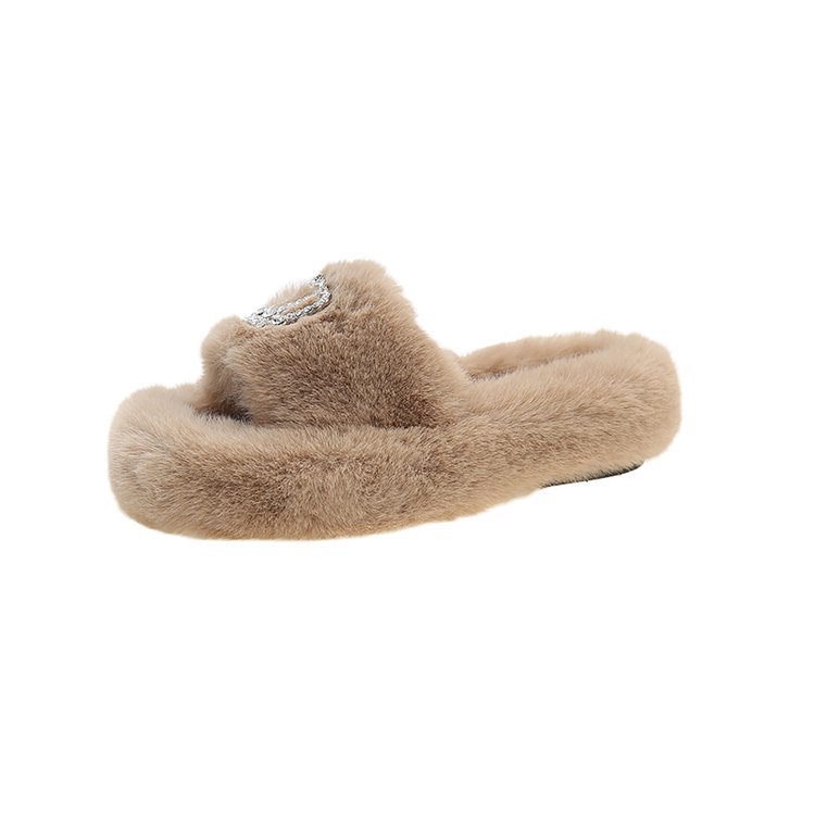 Fashionable cartoon and cute Buzz Lightyear furry slippers for women 2025 new style, popular thick-soled one-line cotton slippers for outerwear Item Picture