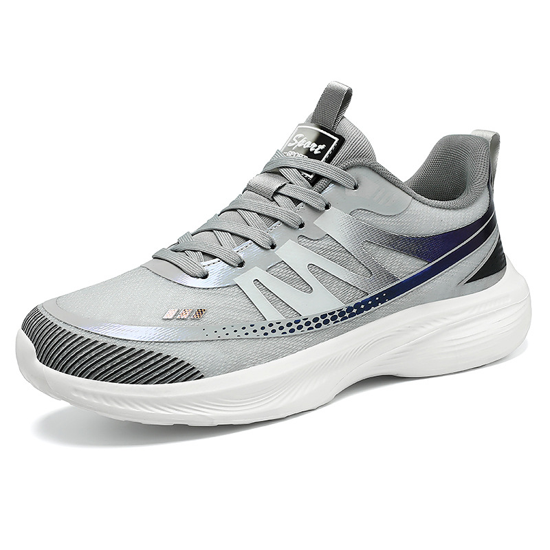 Men's shoes, sports shoes, autumn running shoes, trendy flying weaving single shoes, cross-border consignment, lightweight, soft-soled, breathable and non-smelly shoes Item Picture