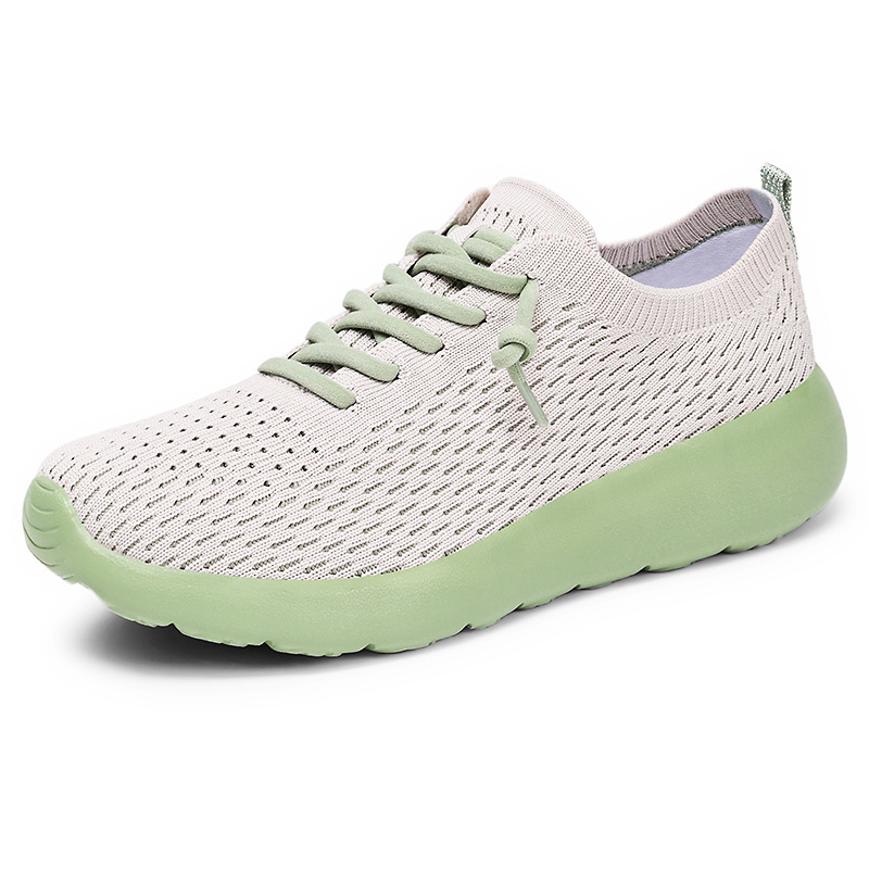 New breathable casual single shoes for women, cross-border hair replacement, soft-soled flying woven sock shoes, couple sports shoes Item Picture