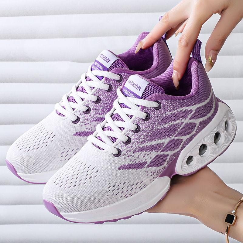 New generation of women's sports single shoes, soft-soled comfortable air-cushioned shoes, breathable single shoes, cross-border women's shoes, large-sized running shoes Application Scenario