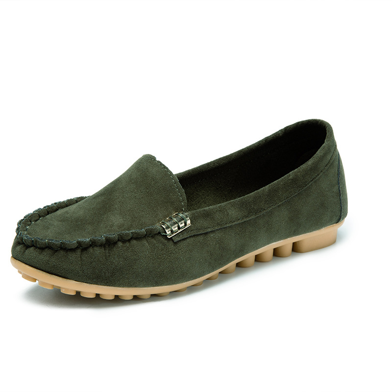 European and American women's 2025 autumn shallow toe bean shoes, flat single shoes, women's one-step shoes, lazy shoes, large-sized foreign trade women's shoes Item Picture