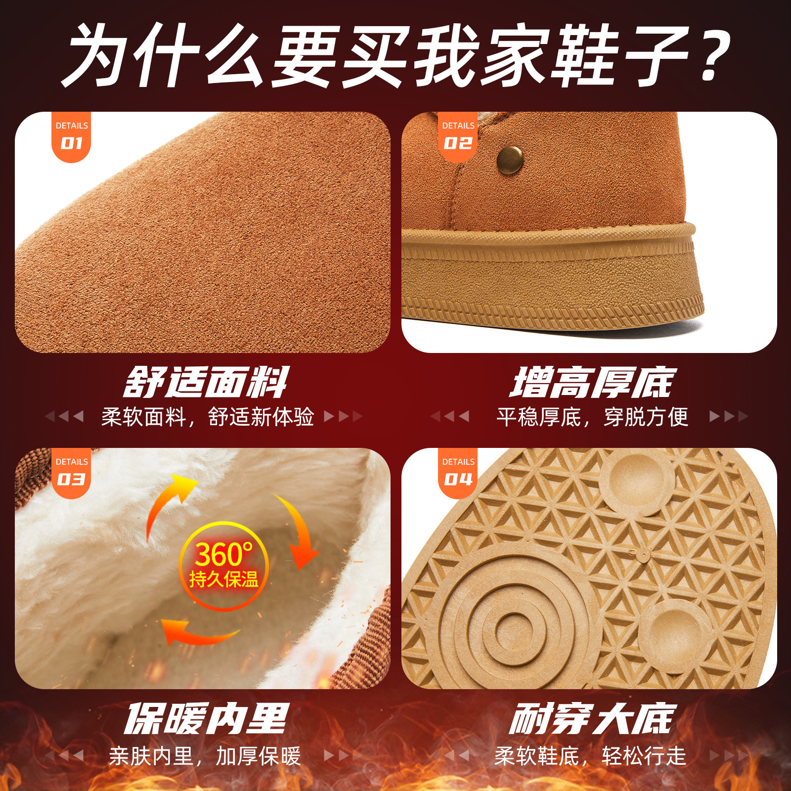 New style snow boots for women, one-piece delivery, cotton shoes with fleece and thickened cotton boots, one-piece mid-calf boots, thick-soled women's boots Application Scenario