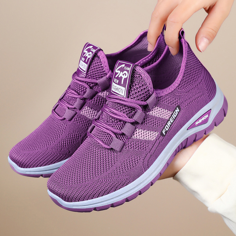 Women's Shoes 2025 Autumn New outdoor breathable mesh shoes, fashionable casual shoes, women's shoes, low-top women's sports single details Picture