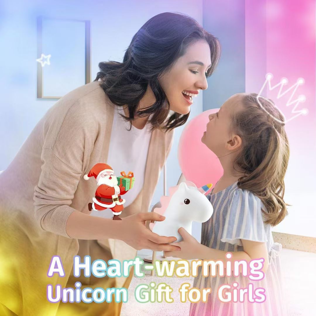 Children's night light, silicone night light, unicorn light, color-changing, direct sales from domestic and foreign manufacturers detail image 2