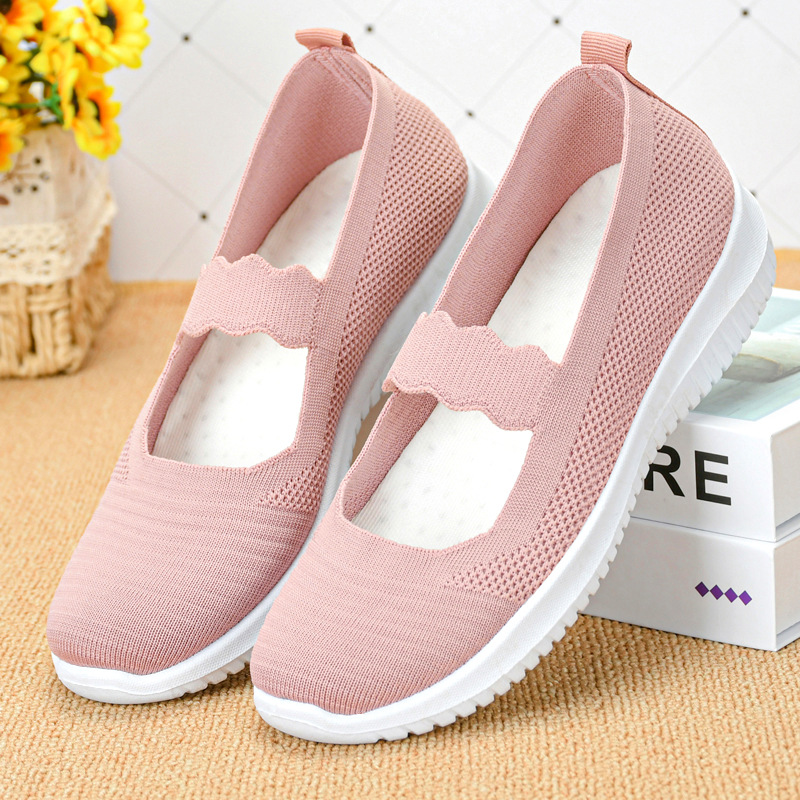 New cross-border mom shoes for foreign trade 2025, breathable and woven casual women's shoes, breathable and comfortable shoes for women Specification drawing