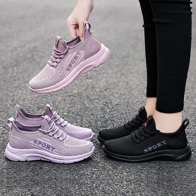 Women's Shoes 2025 Autumn Export women's shoes, cross-border single shoes, polyurethane flying fabric, casual, sporty, comfortable, high-top design Specification drawing