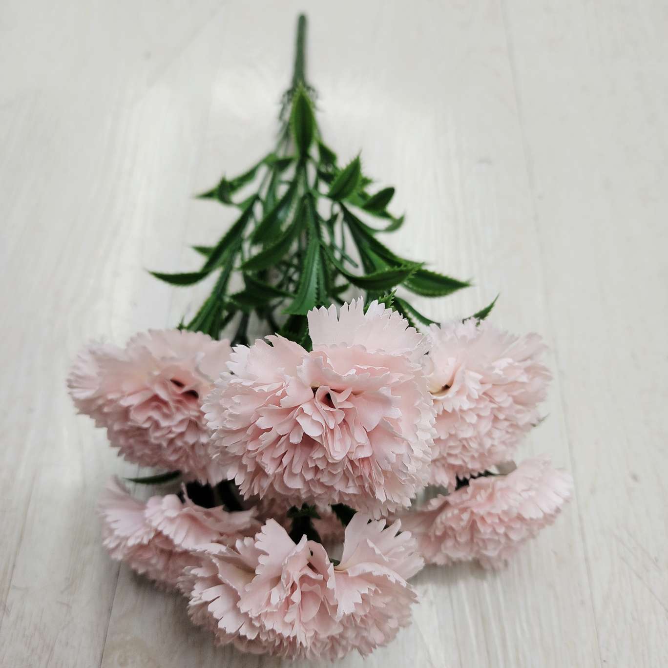 7-head woolen fabric carnation office simulation garden rose pole torch carnival night guide, electroplated crochet bouquet decoration detail image 3