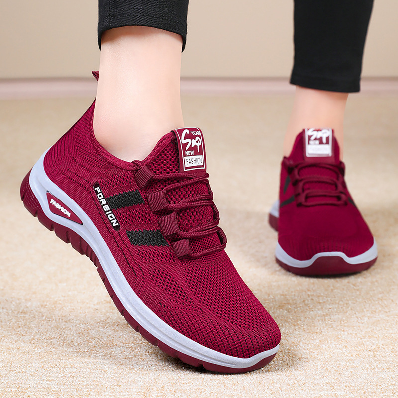 Women's Shoes 2025 Autumn New outdoor breathable mesh shoes, fashionable casual shoes, women's shoes, low-top women's sports single full figure
