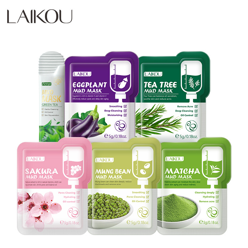 Cross-border Laicome Cleansing Mud Mask Set facemask Mask Sheet Cleansing FDA Skin Care Mud Mask All-English mask full figure