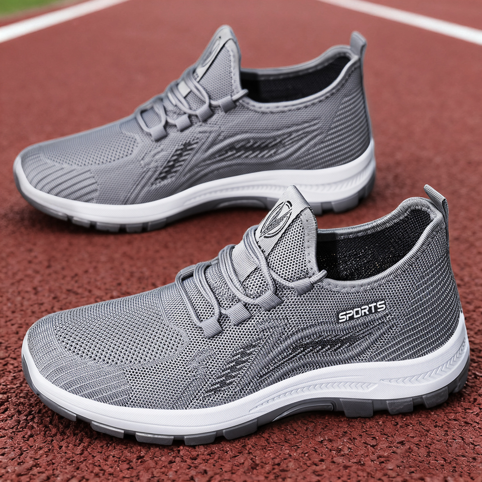 Men's shoes and sports shoes, autumn new style soft-soled comfortable running shoes, breathable mesh shoes, non-smelly feet, flying woven shoes, men's shoes full figure