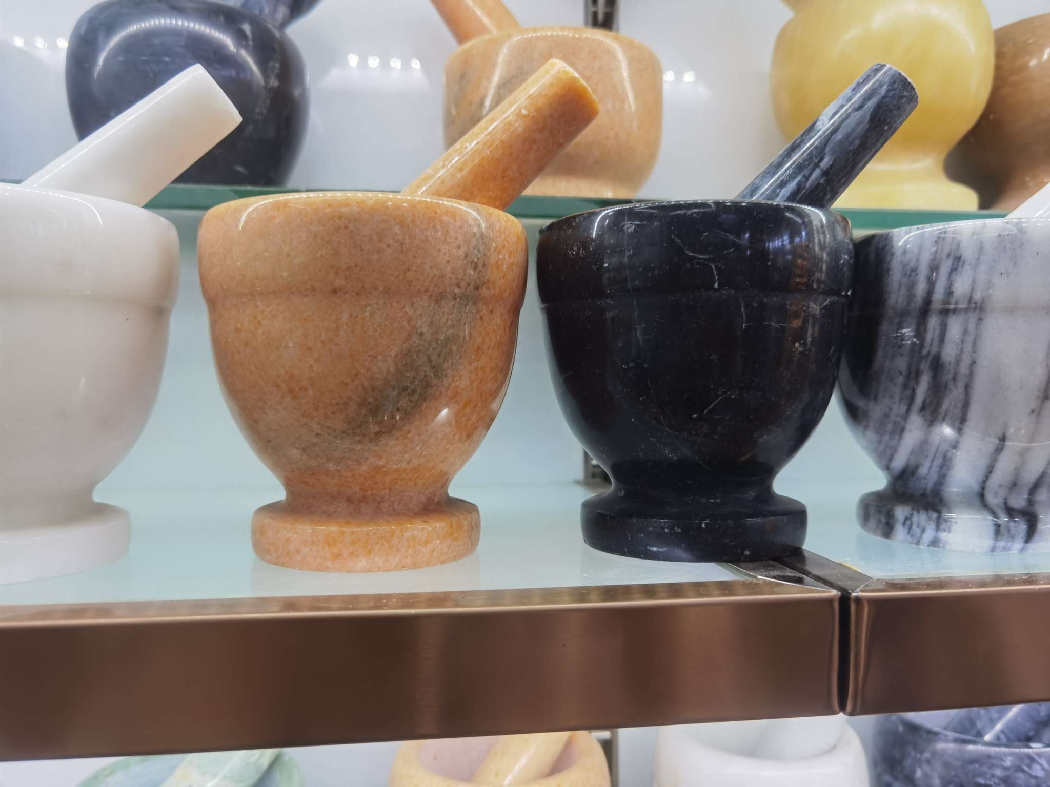 和田玉工艺品礼品玉器无事牌散珠翡翠花岗岩石臼收藏摆件