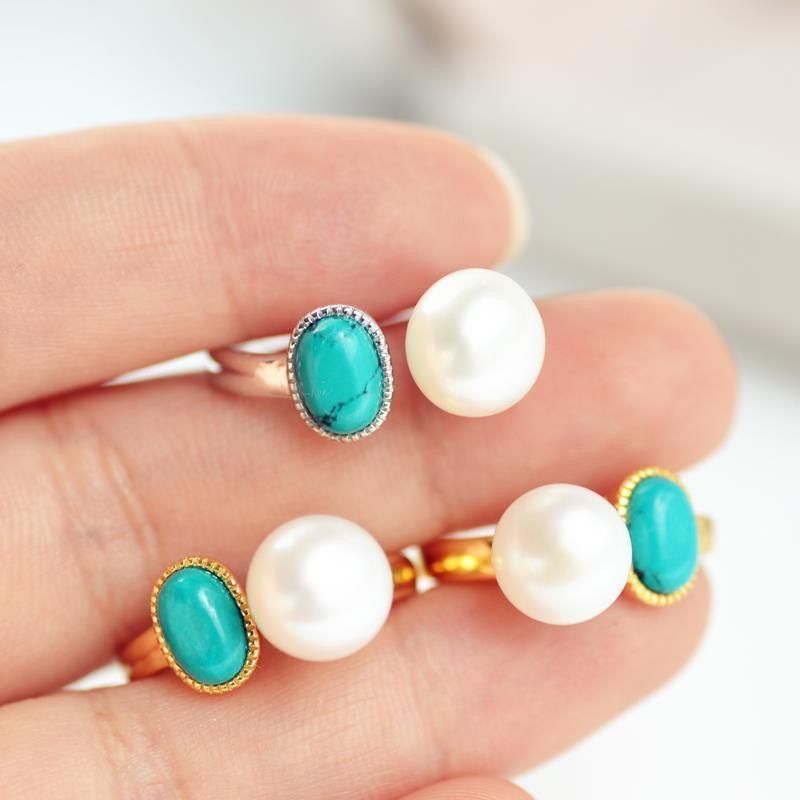 A fresh and adjustable ring with a feminine charm, exquisite new Chinese style, versatile and fashionable ring, anniversary gift, pearl necklace, jewelry necklace