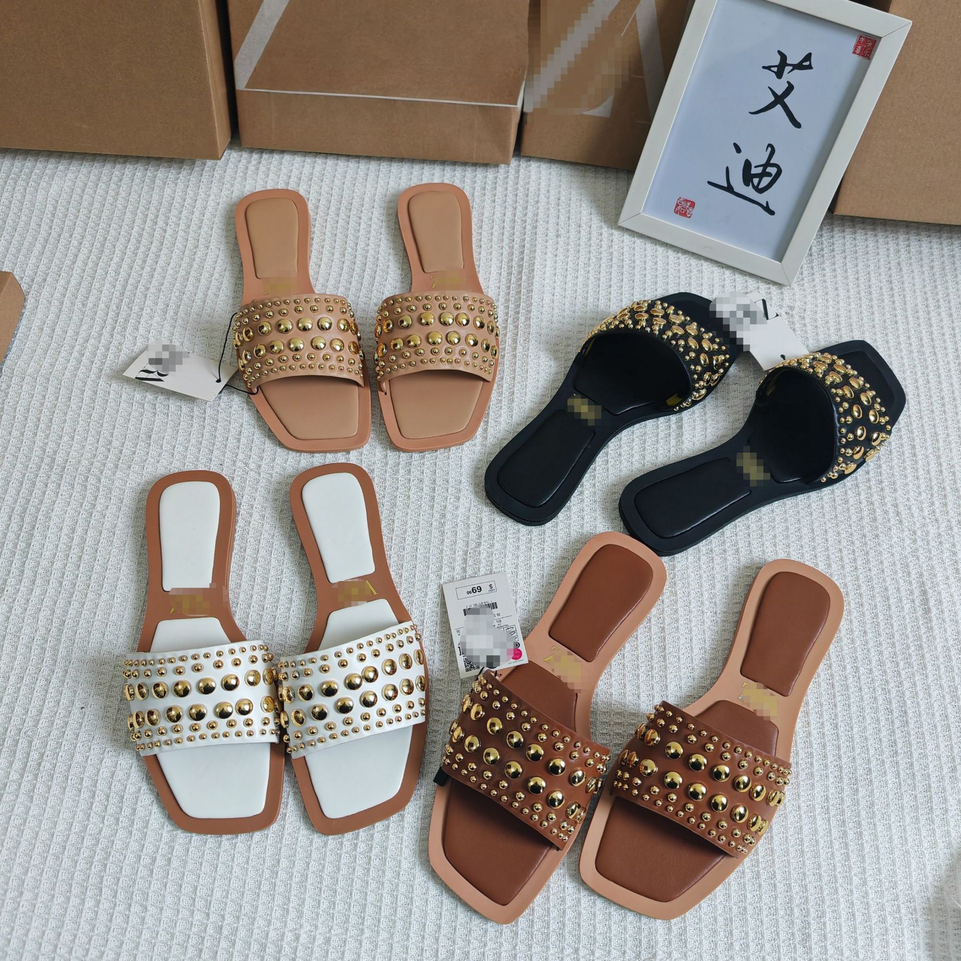 New ZAR flat sandals for women in large sizes in Europe and America /slippers full figure