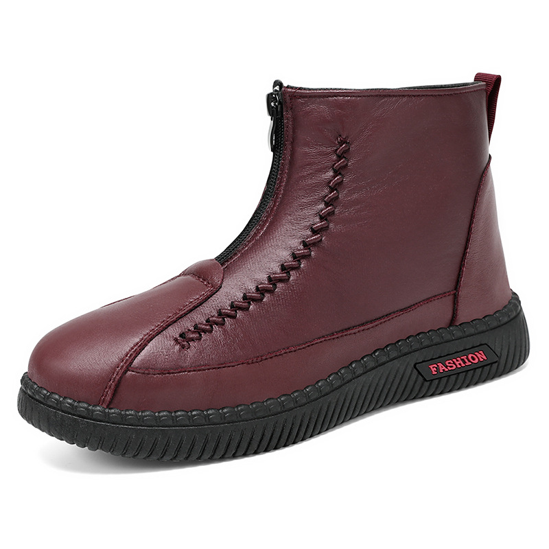 New winter cotton boots for women, with added fleece and thickened, cross-border shipping. One-foot warm and versatile snow boots Item Picture