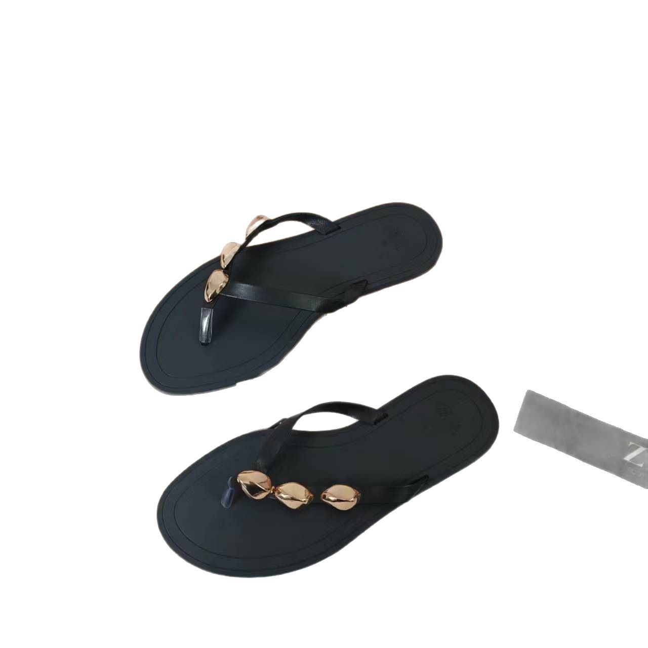 ins Cross-border's new ZAR European and American herd-shaped slippers, metal buckle thick-soled women's sandals Item Picture