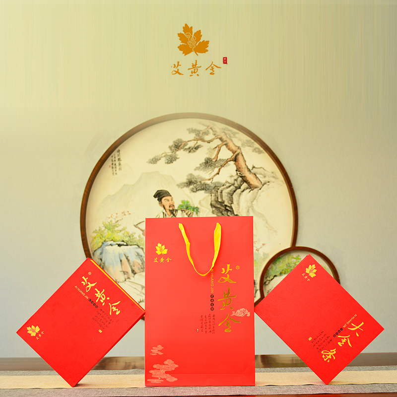 艾黄金正宗蕲春艾绒制作精选艾柱白底实物图