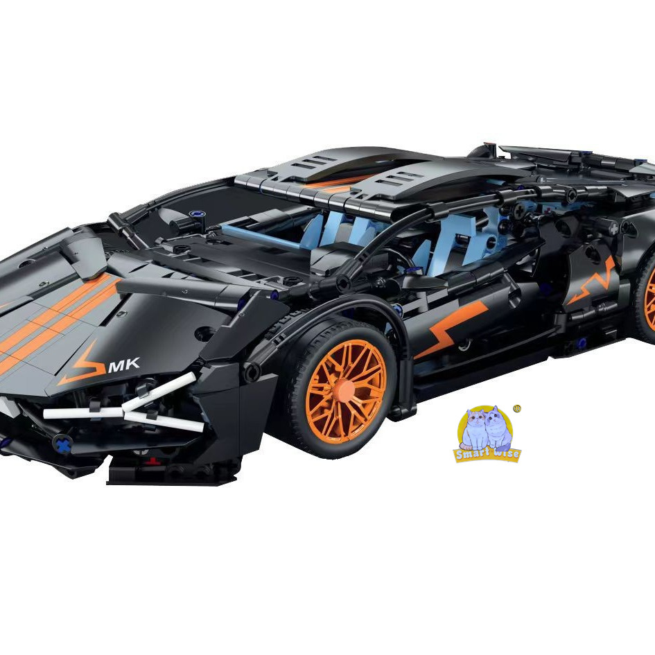 Compatible with Lego remote control toys, building block cars, supercars, children's toys, car racing models, small particles Item Picture