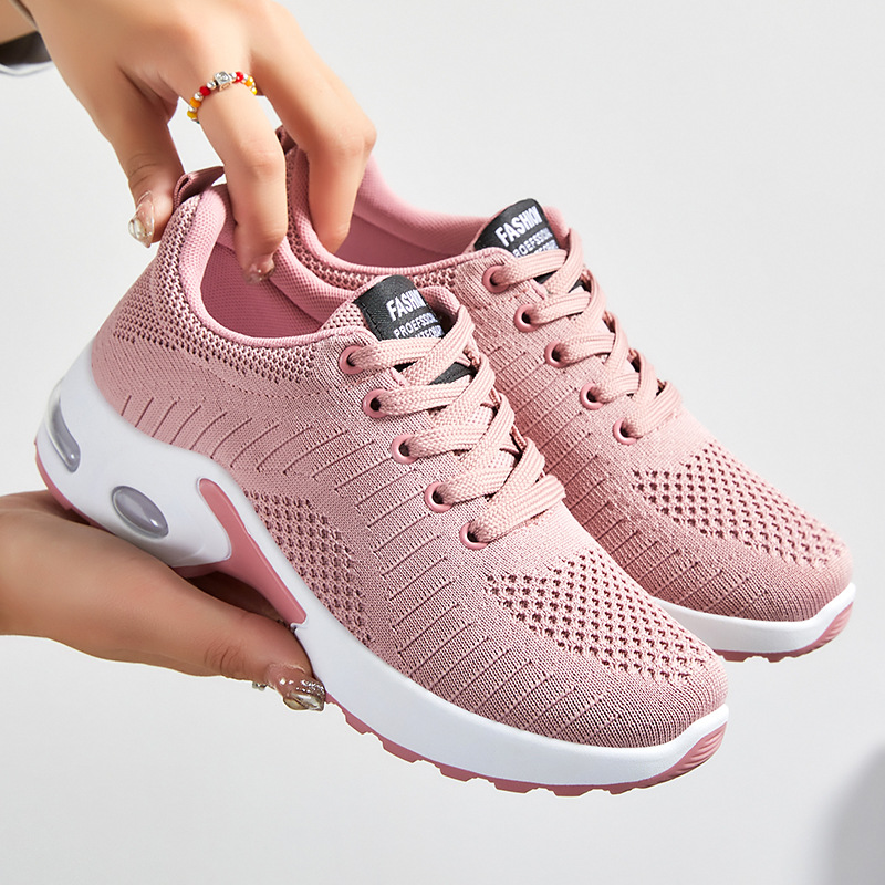 Summer new style of foreign trade women's shoes with front lacing, comfortable air cushion running shoes, factory direct sales of cross-border shoes full figure