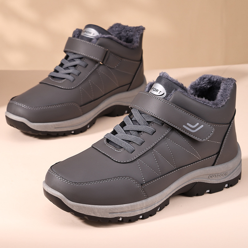 Cotton shoes 2025 Winter outdoor sports cotton boots, cross-border thickened plush lining warm couple casual snow boots details Picture