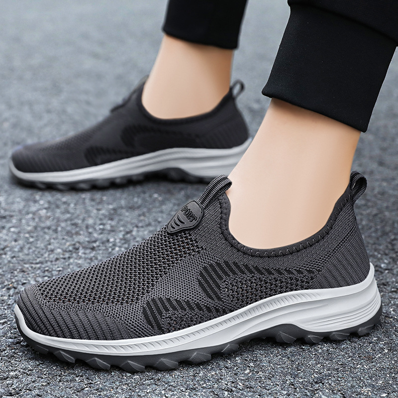 Direct sales of new autumn breathable and casual mesh single shoes for middle-aged and elderly couples. Men's walking shoes Specification drawing