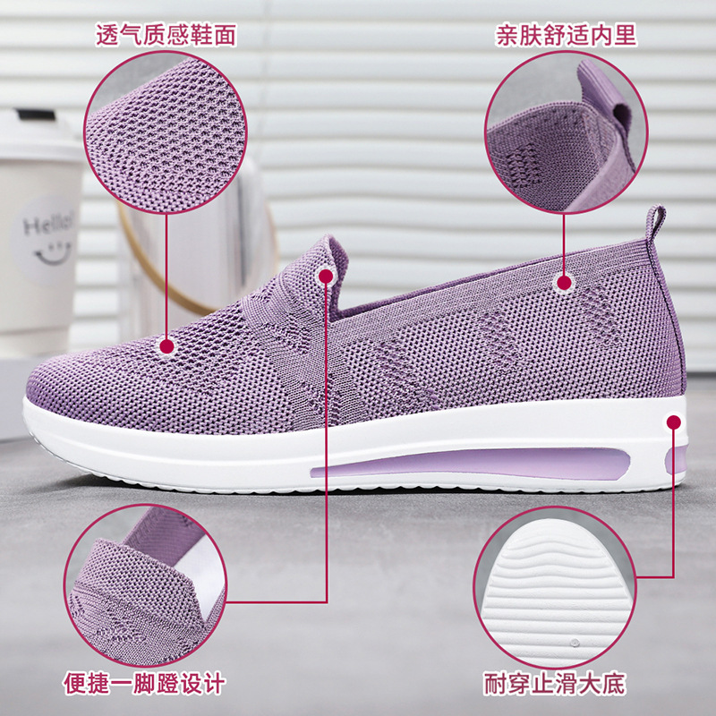 Customized shoes for women, autumn cross-border temu delivery, single shoes for home, lazy people, one-step women's shoes, mom shoes, casual shoes Specification drawing