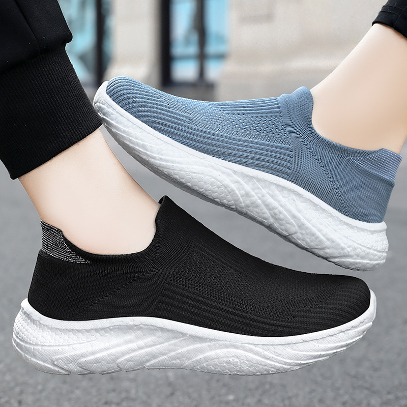 Kangtai Shoe Factory's 2025 new style sports shoes: Men's casual shoes with soft soles, trendy one-step running men's shoes Specification drawing