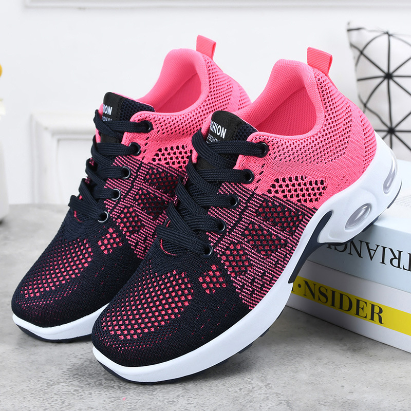 Women's shoes 2025 New foreign trade Casual shoes, light mom shoes, lace-up air cushion cross-border sports shoes for women details Picture
