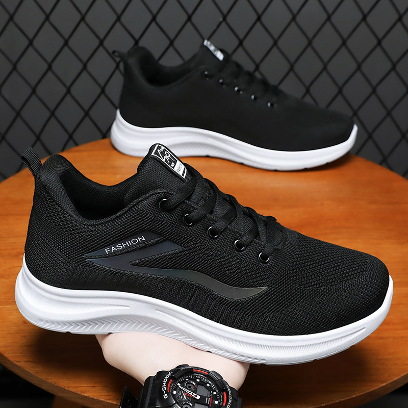 wish cross-border wholesale and distribution of new breathable and comfortable running shoes for autumn, Korean version casual sports shoes for men full figure
