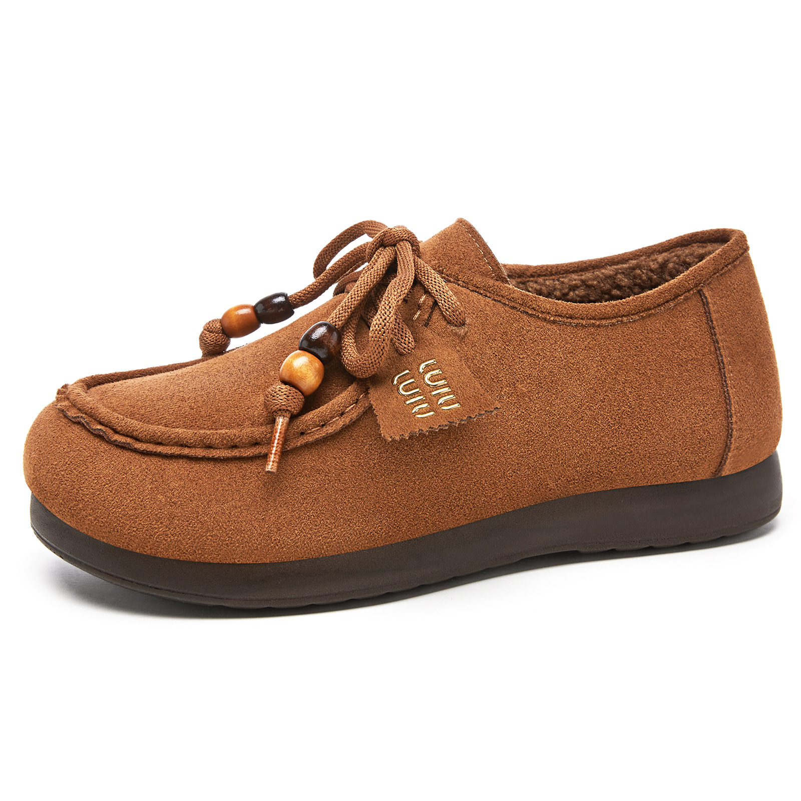 New winter cotton shoes for women, retro Bok kangaroo shoes, lace-up casual shoes, super popular fashionable loafers Item Picture