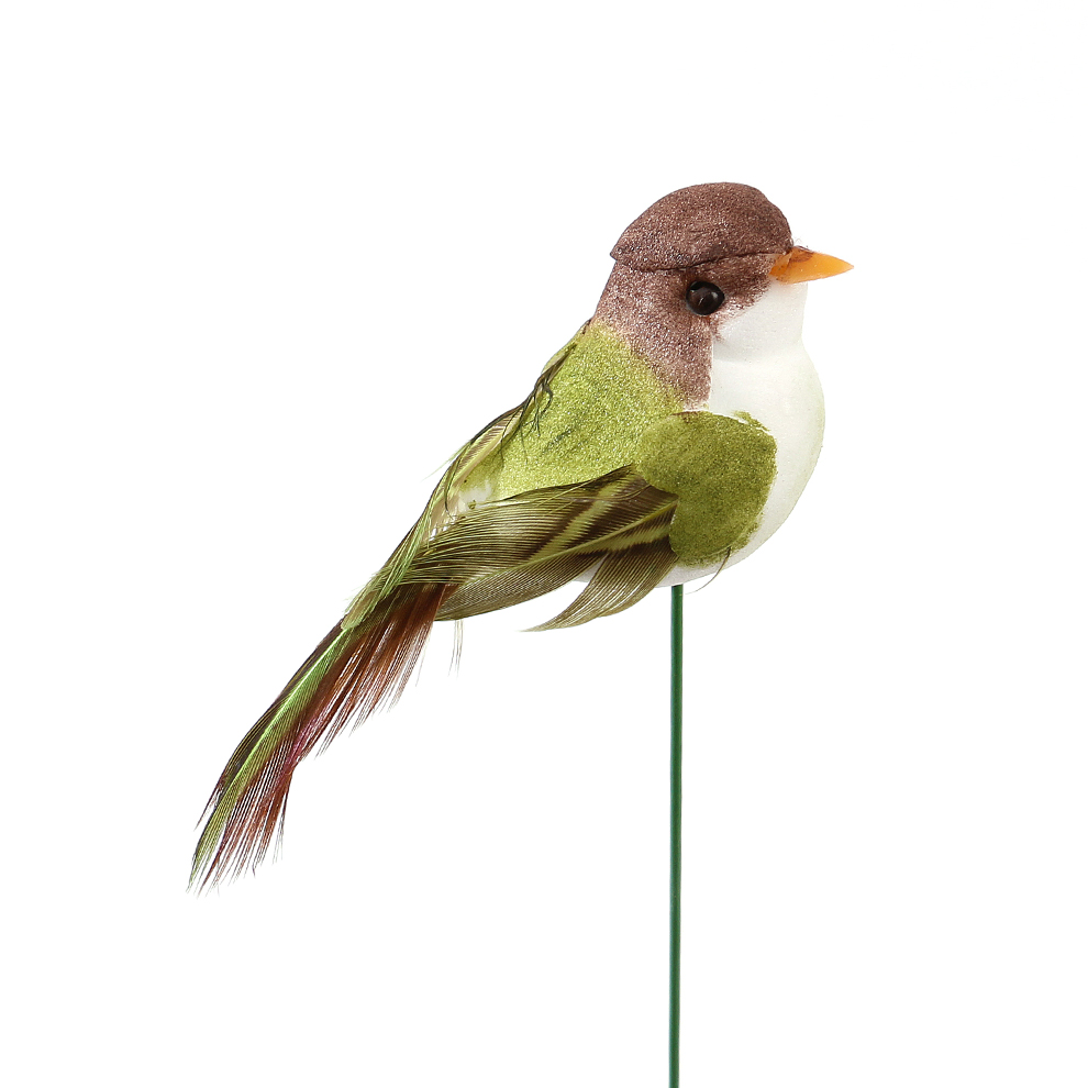 Outdoor feather bird garden plug-in garden flower bed decorative handicrafts details Picture