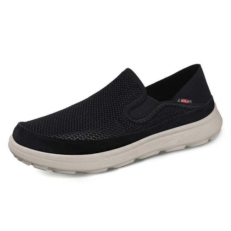 New versatile old Beijing cloth shoes, woven Korean style, breathable and non-smelly feet, casual soft soles, one-step single shoes Item Picture