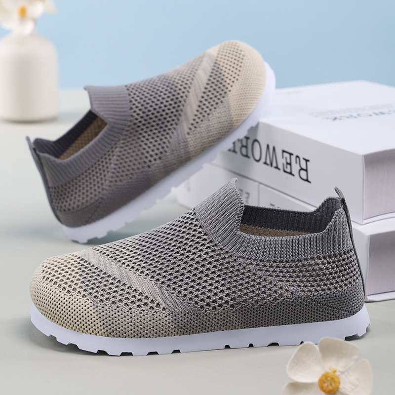 Children's sports shoes 2025 new style versatile running shoes, Feizhi mesh shoes, simple and breathable, children's shoes for 1-6 years old Specification drawing